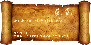 Gutfreund Valdemár névjegykártya
